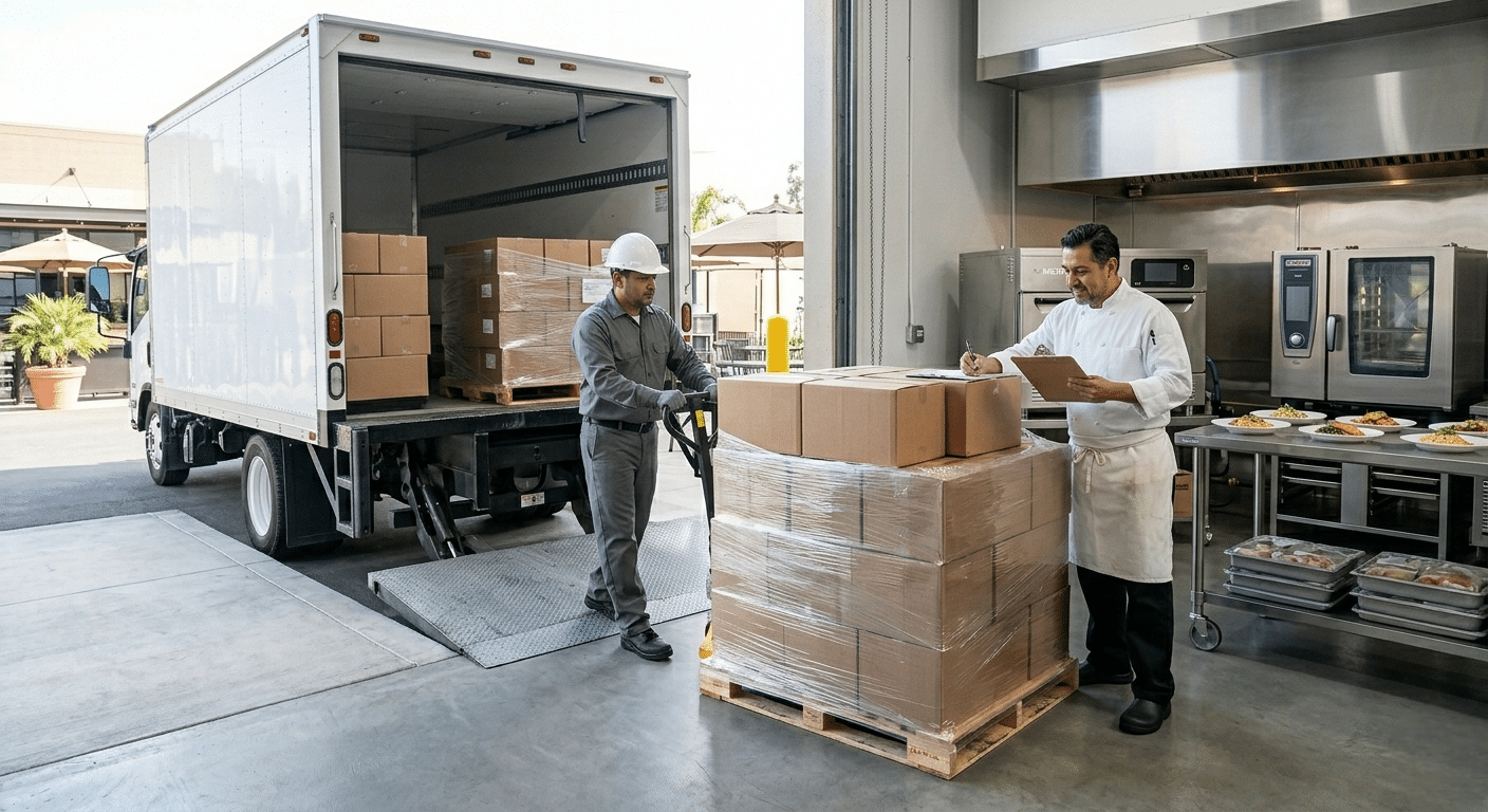 Professional chef preparing restaurant-quality meals using premium frozen ingredients from a bulk frozen food supplier.