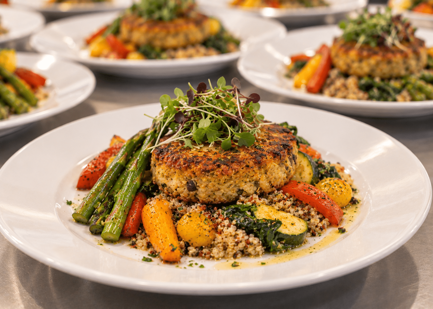 Vegan wholesale dinner entree option for hotel and catering menus